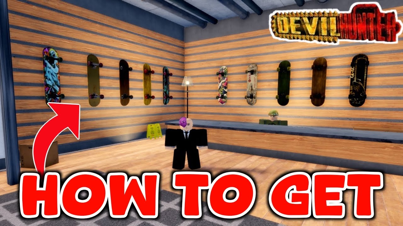 Как получить и использовать скейтборд в Devil Hunter | Roblox