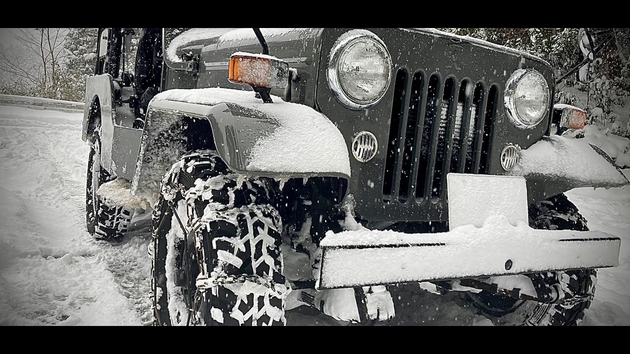 【part1】三菱ジープ　スノーアタック | Mitsubishi Jeep Snow Wheeling