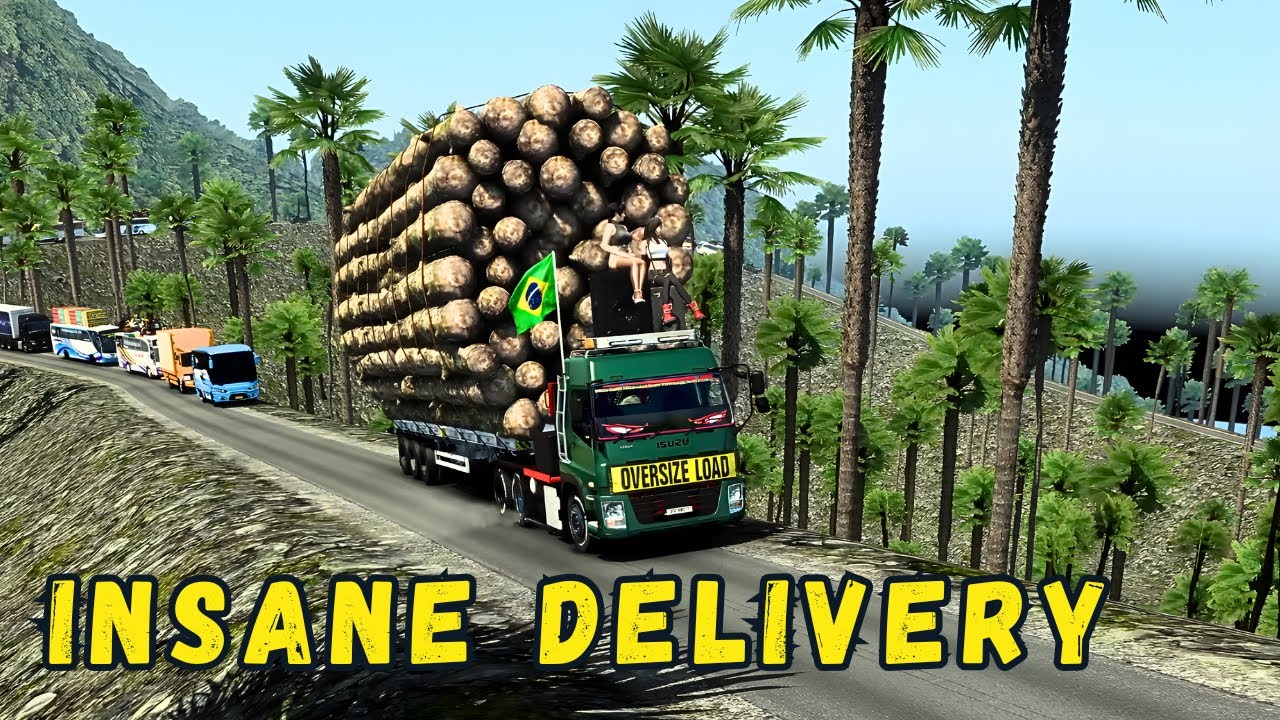 INSANE LOG HAUL 🚨 Oversize Timber Transport on Dangerous Road | ETS2 Live