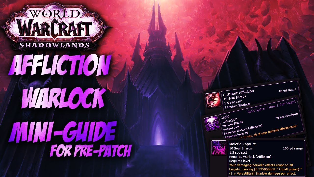 Chanimal: Shadowlands Prepatch Affliction PvP Guide | Talents, Traits, Tricks & How to Play