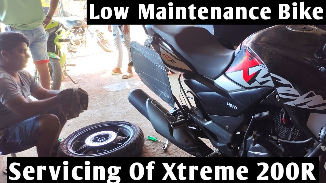 Hero Xtreme 200R Servicing after 22000 KM l Engine Oil Change