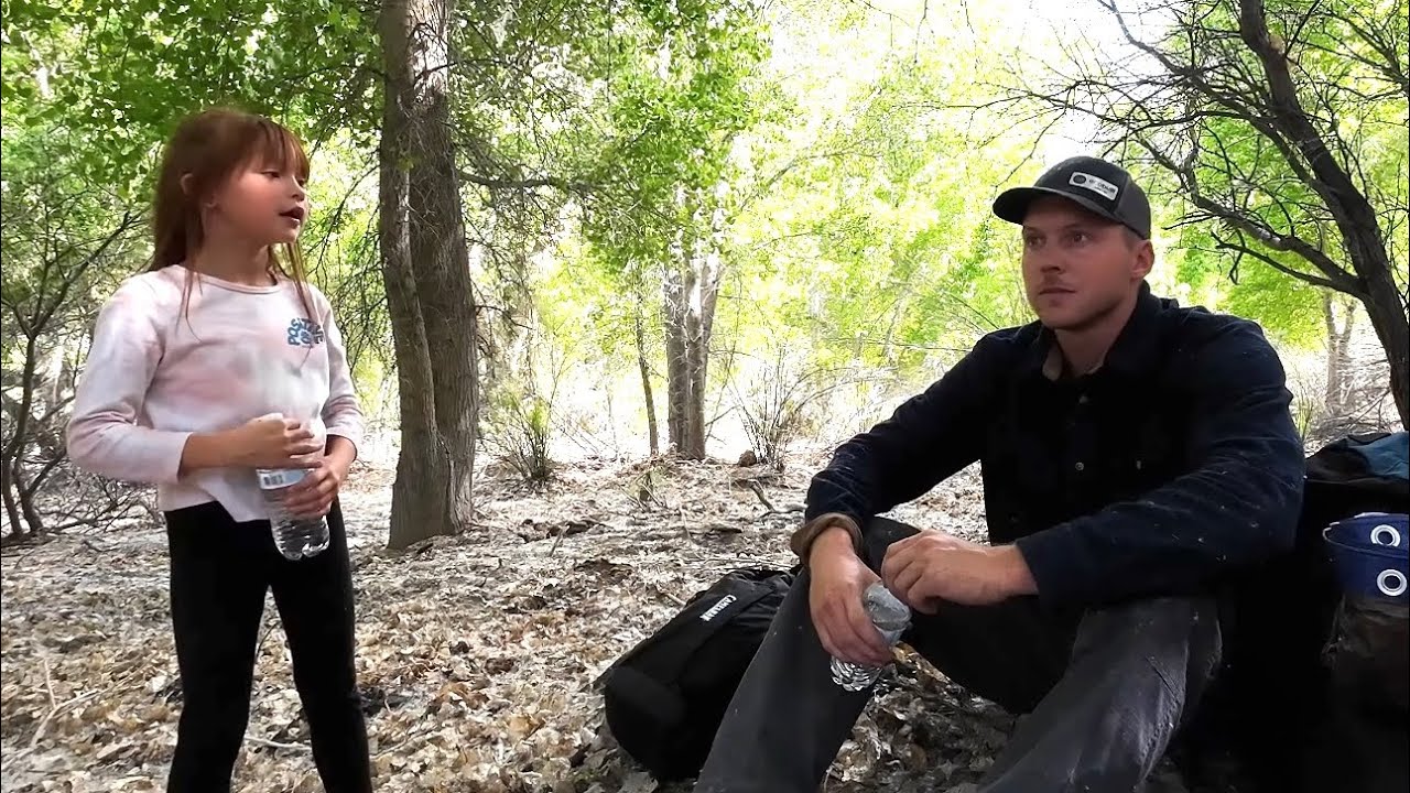 My Daughter Fell in Love with Bushcraft Camping - Ribeye Steaks, Tarp Hammock & Coyotes