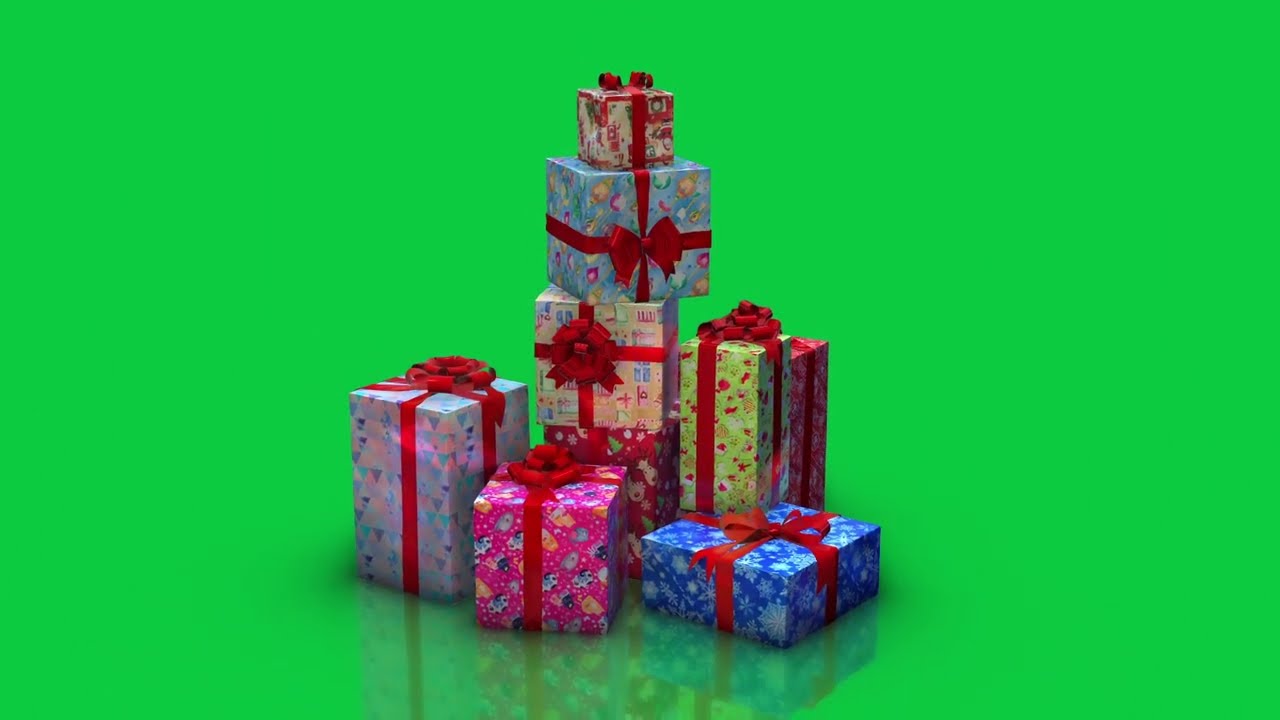 Gift Box Green Screen l Gift Box Falling l Green Screen l Full HD