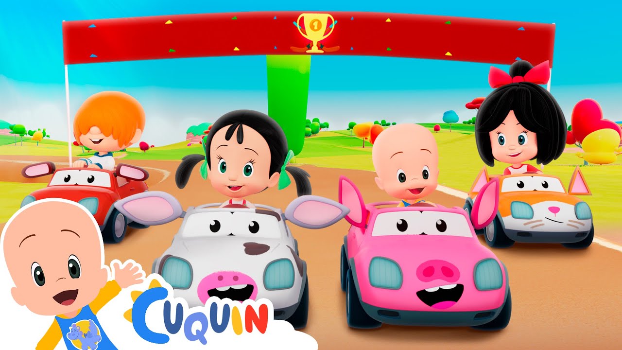 Coches de animales girando van | Canciones y episodios con la Familia de Cleo & Cuquín