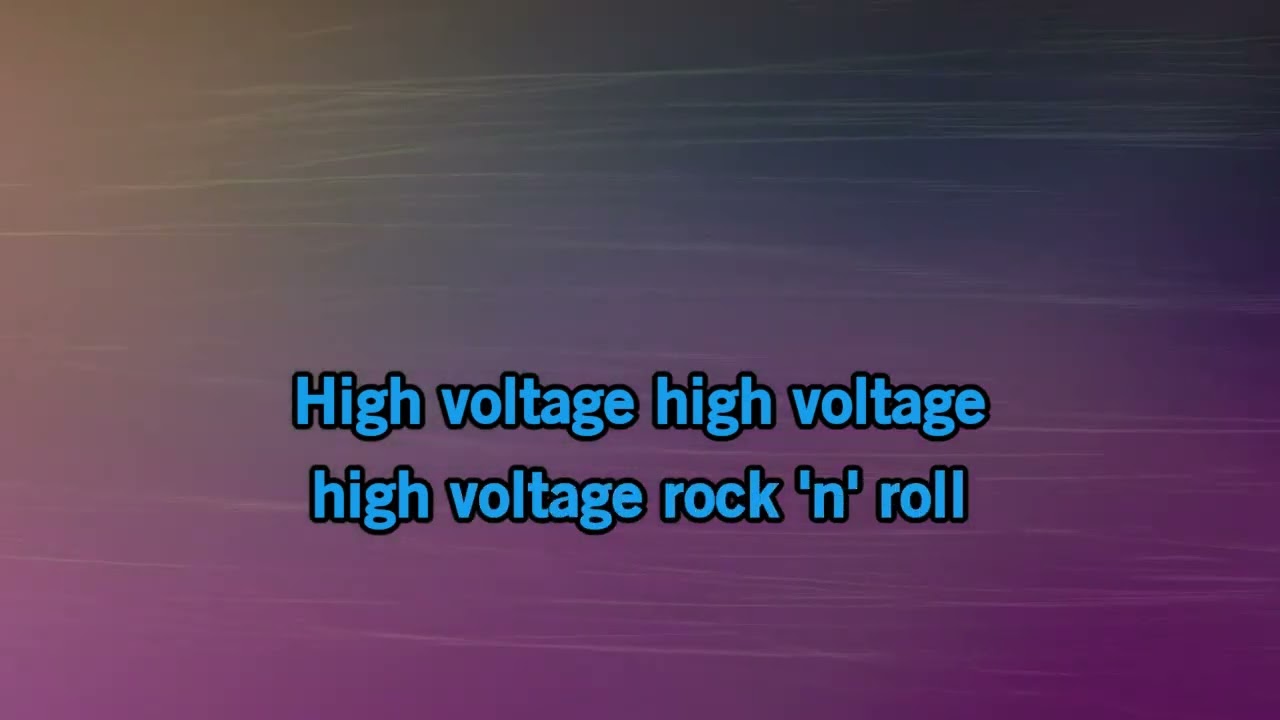 AC DC High VoltageVideo Karaoke with a colored background 222608