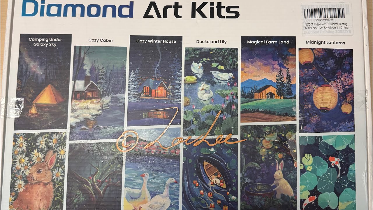 UNBOXING ARTDOT 12 PACK DIAMOND ART KIT BOX  BY ARTIST ZOE LEE FROM AMAZON.CA#artdot #zoelee #amazon