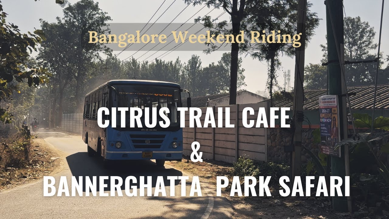 Went on a Sunday ride to Citrus Trail Cafe with Bannerghatta Park Safari #bikerides #safari #cafe