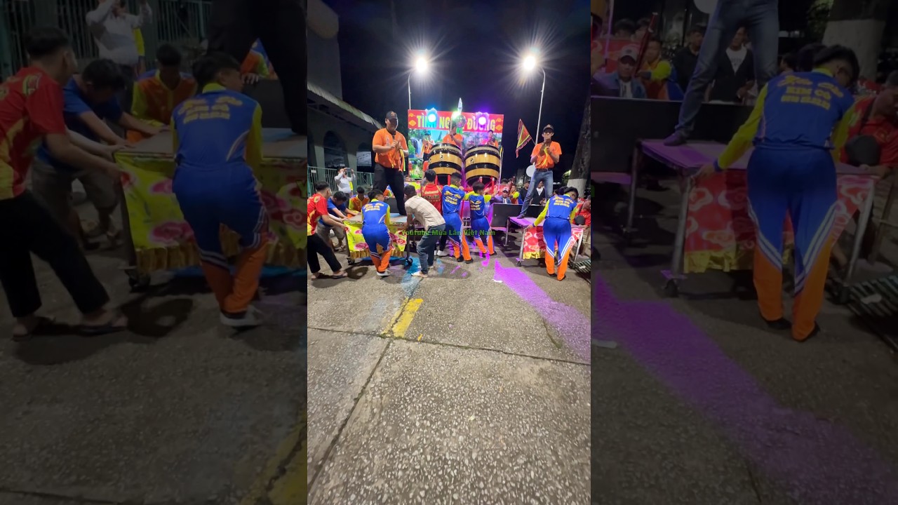 xe đ&aacute;nh trống m&uacute;a l&acirc;n đường phố cực vip 2025 #liondance #barongsai #danhtrongmualan #lansurong