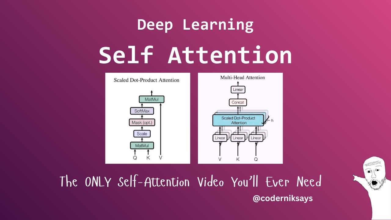 Self-Attention: The Only Video You Need (Simple & Complete) | Multi - Head Attention | Deep Learning