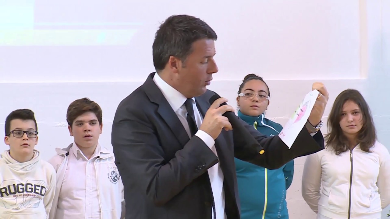 Renzi all'inaugurazione della Scuola media Dante Alighieri a Spoltore  (10/11/2016)