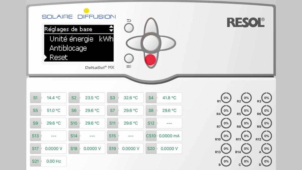 Tutoriel régulation Resol DeltaSol MX