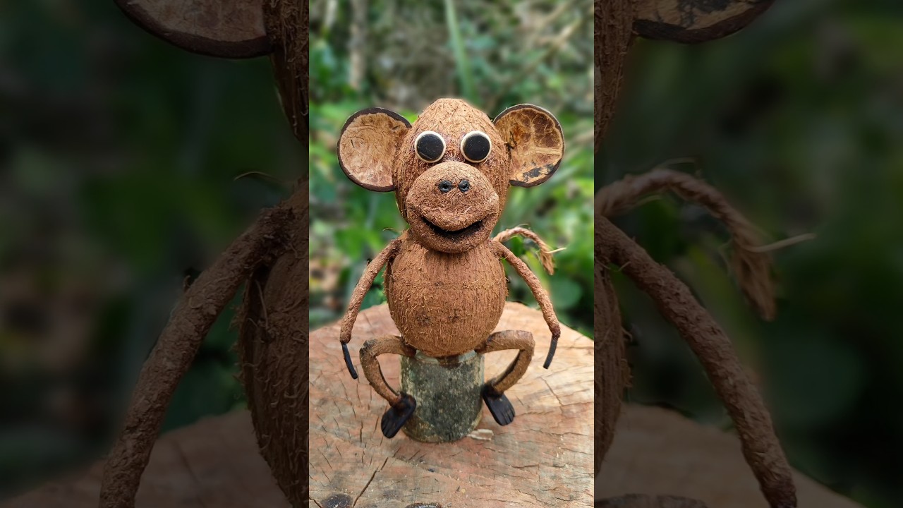 Create a Unique and Simple Coconut Shell Craft 🥥🥥🥥 |DIY| #shorts #diy #coconutshellcraft #ideas