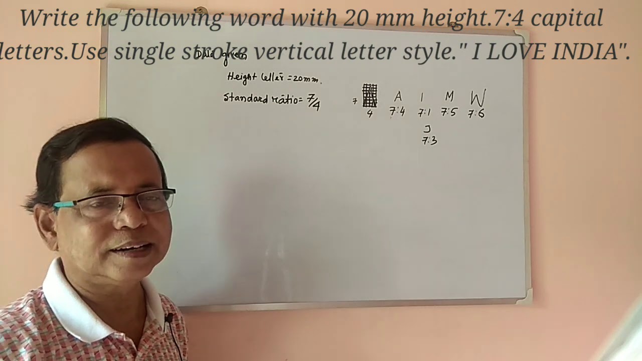 Write the following word with 20 mm .7:4 capital  letters.Use single stroke vertical letter style.