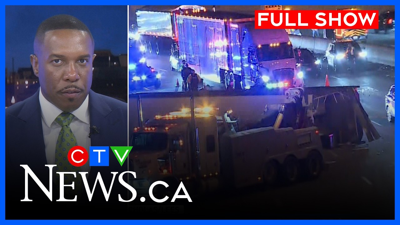 Двойное ДТП парализовало движение в центре Оттавы | CTV News Ottawa в 23:30 от 8 июня 2026 г.