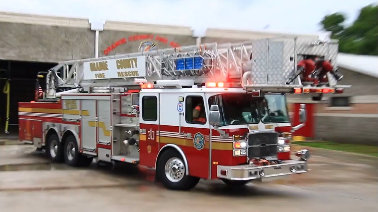 Truck & Rescue 30 Responding - Orange County Fire Rescue