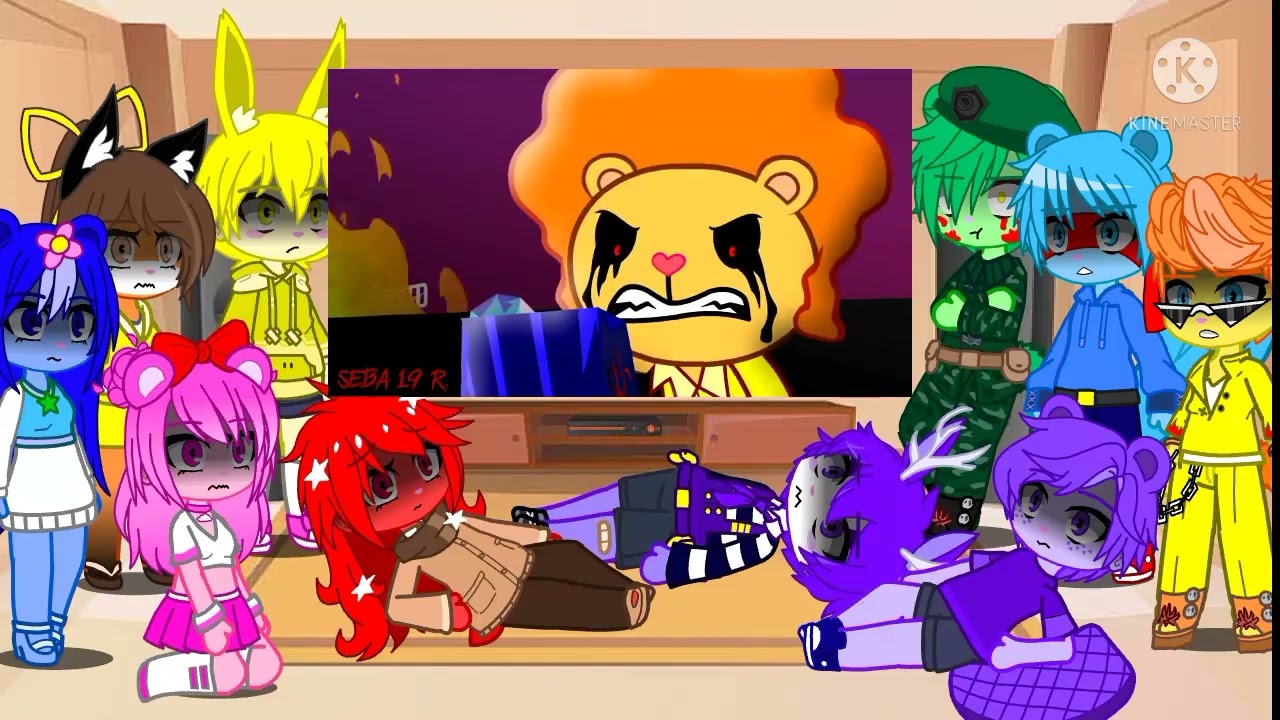 Реакция Happy tree friends на HTF amnesia 4.5 | Gacha Friends