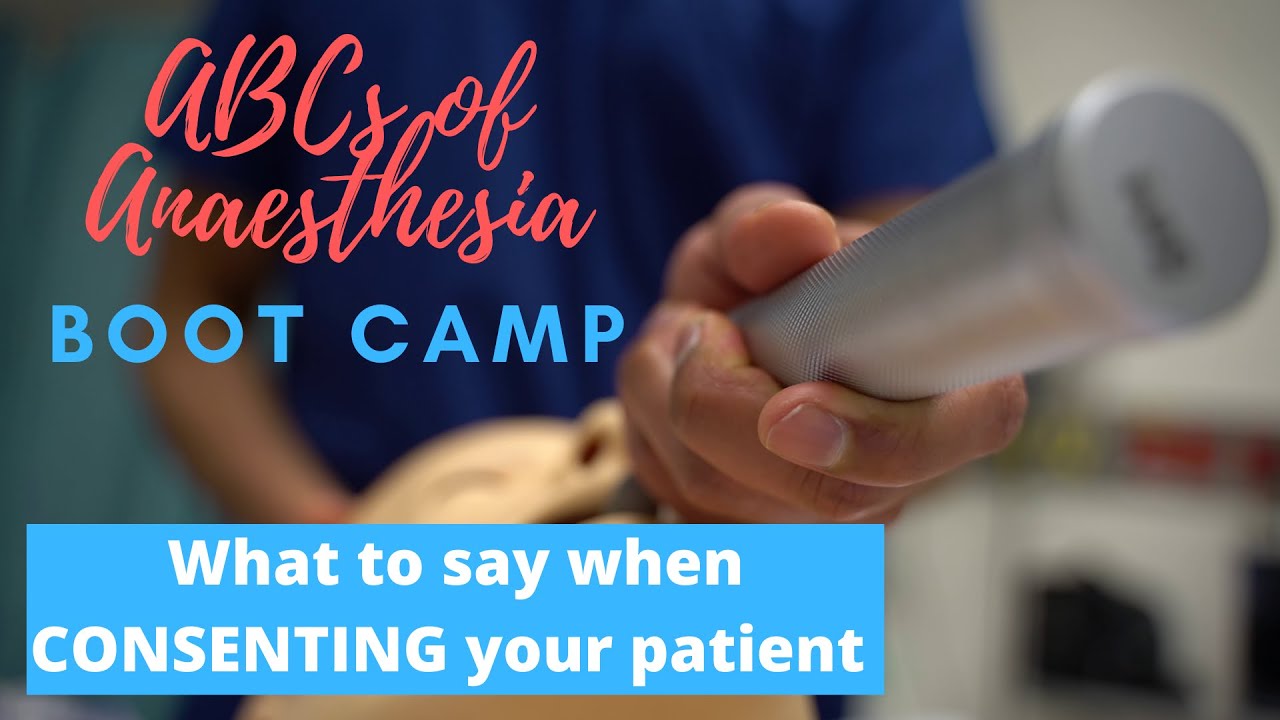 What to say for your anaesthesia consent