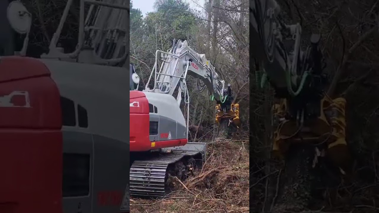 Ufkes 952 and Takeuchi TB2150 #excavator #takeuchi #steelwrist #machine #forestry #chipper #ufkes
