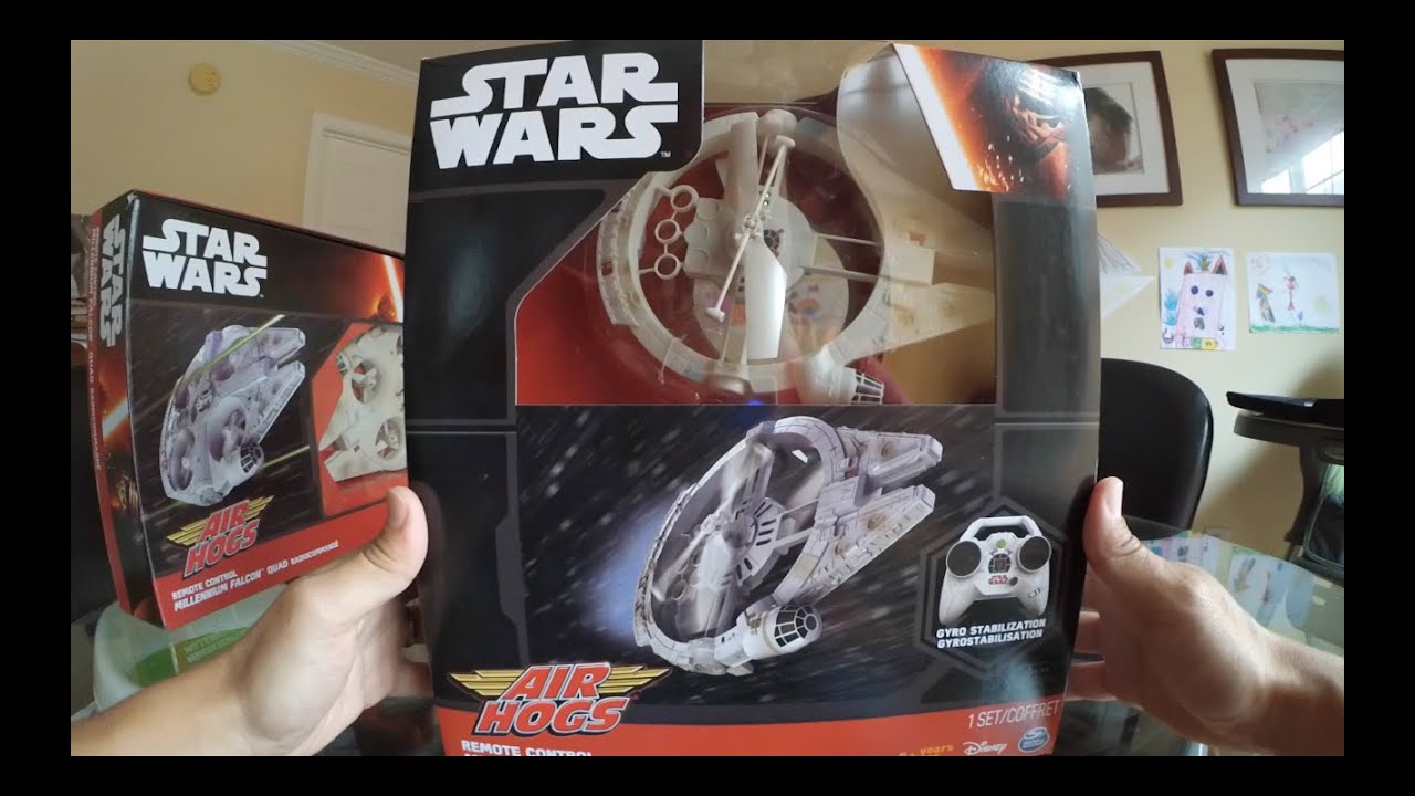 Star Wars  - Air Hogs Millennium Falcon helicopter - Comparison with quadcopter