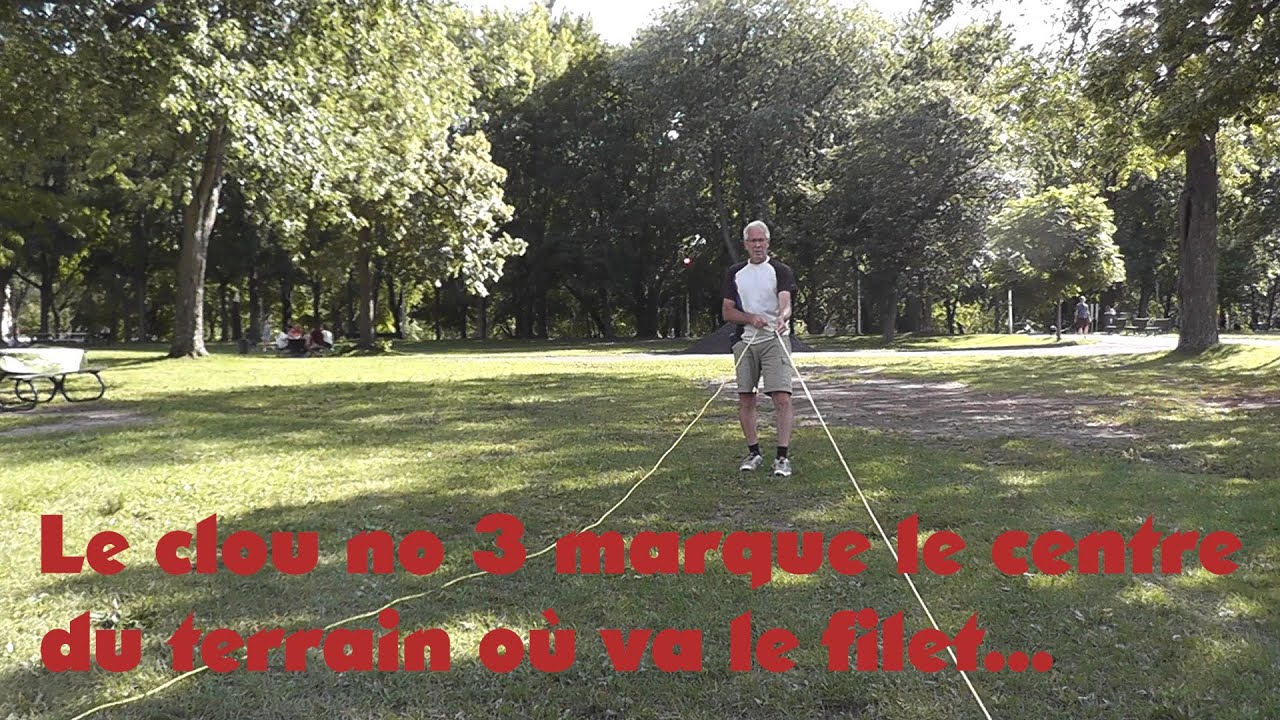 Montage du filet de Peteca partie 1- Les lignes jaunes