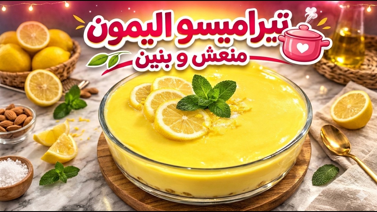 في هذا رمضان هبلو عليها في الدار 😍لي مادارهاش راهو يراطي تيراميسو الليمون المنعش والبارد