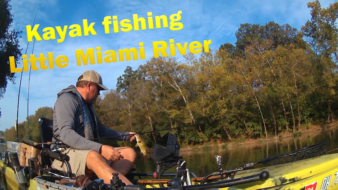 Kayak Fishing the Little Miami river in Southwest Ohio