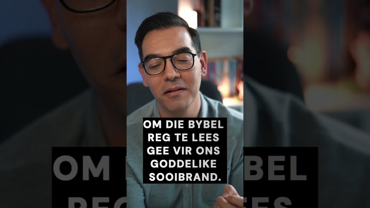 𝗦&ecirc; 𝗷𝗼𝘂 𝘀&ecirc;'-𝗿𝗲𝗲𝗸𝘀. Vandag praat hy oor: 𝙃𝙊𝙀𝙆𝙊𝙈 𝙇𝙀𝙀𝙎 𝙅𝙔 𝙅𝙊𝙐 𝘽𝙔𝘽𝙀𝙇?