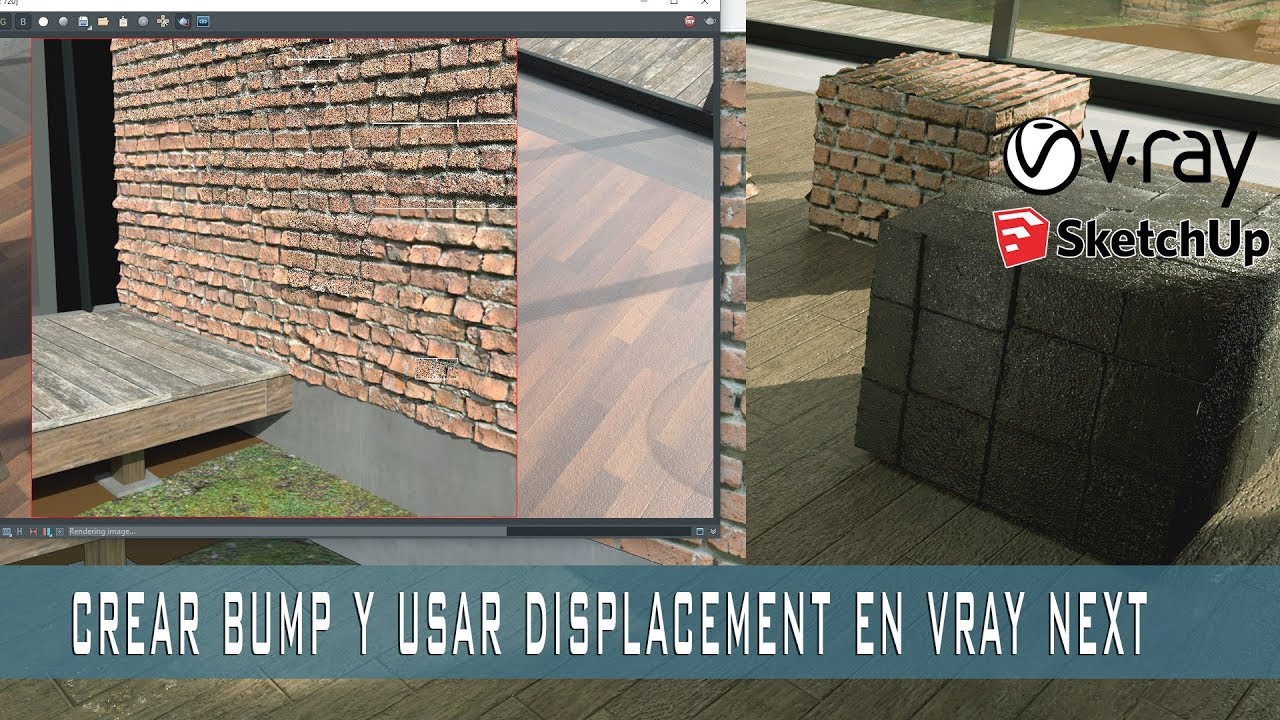 BUMP Y DISPLACEMENT PARA VRAY NEXT EN SKETCHUP