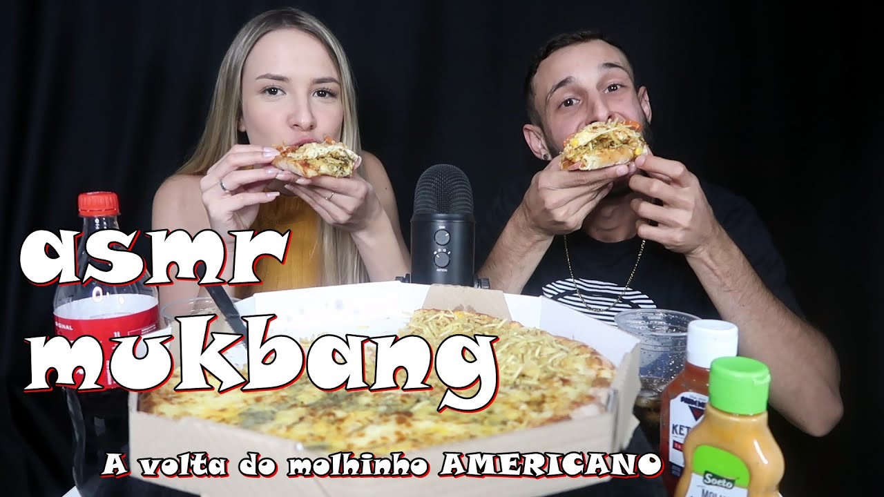 ASMR MUKBANG - PIZZA (Dogão crocante/ 4 Queijos), COCA COLA E A VOLTA DO MOLHINHO AMERICANO !