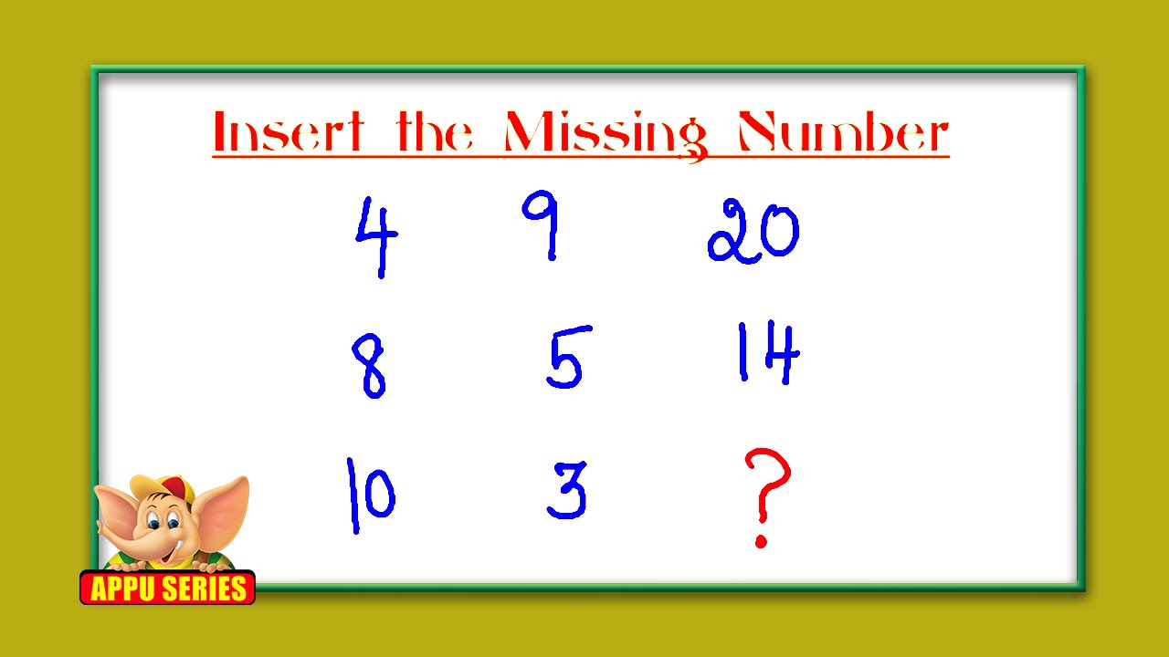 Test Your IQ - Find The Missing Number?