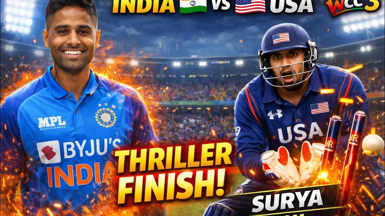 India vs USA Thriller 🔥 Last Over Finish | SKY Man of the Match | WCC3 Gameplay