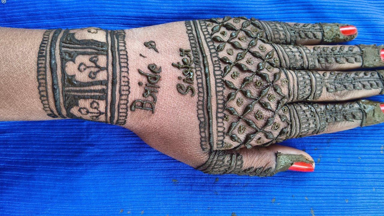 Sister ki shadi ke liye mehandi design for back hand stylish mehandi design simple and easy 