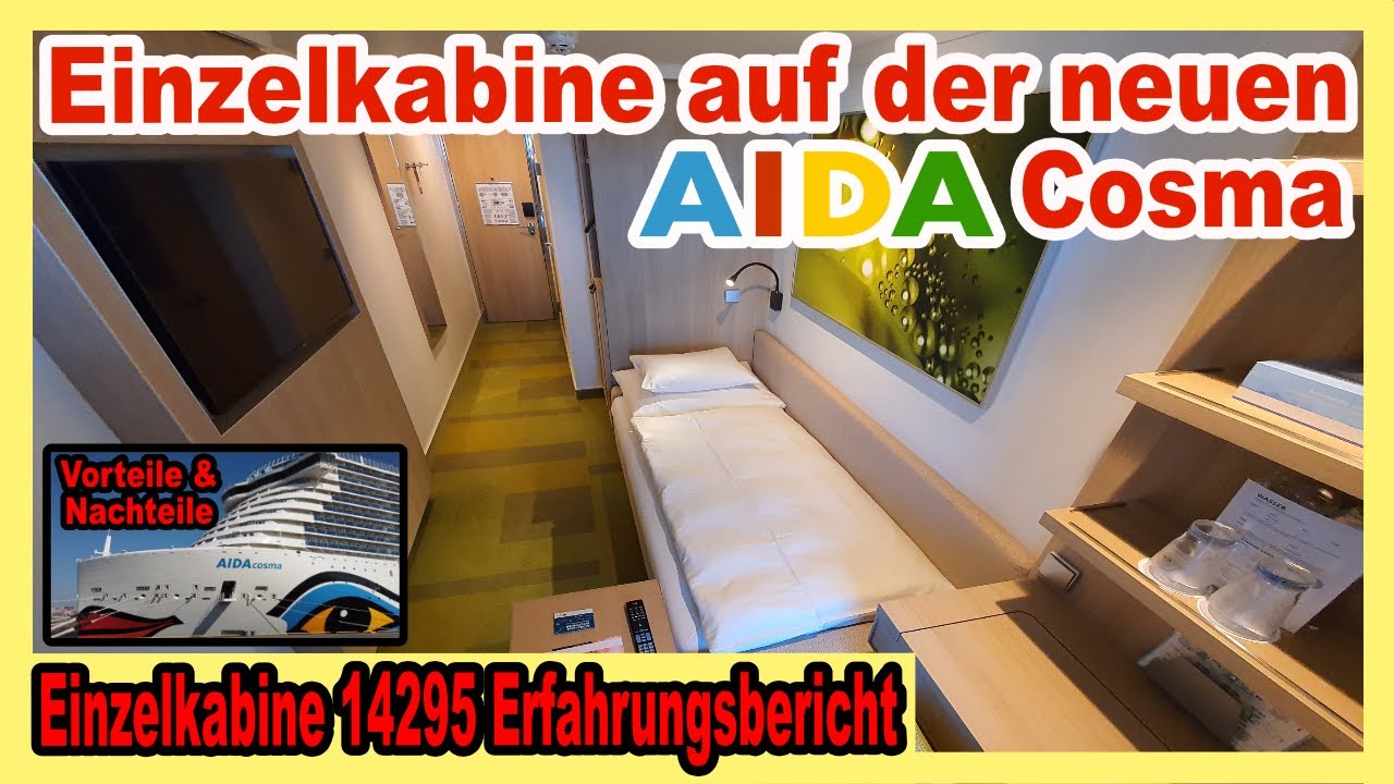 AIDAcosma Einzelkabine mit Balkon (AIDAcosma Kabine 14295) + Erfahrungsbericht 🛳
