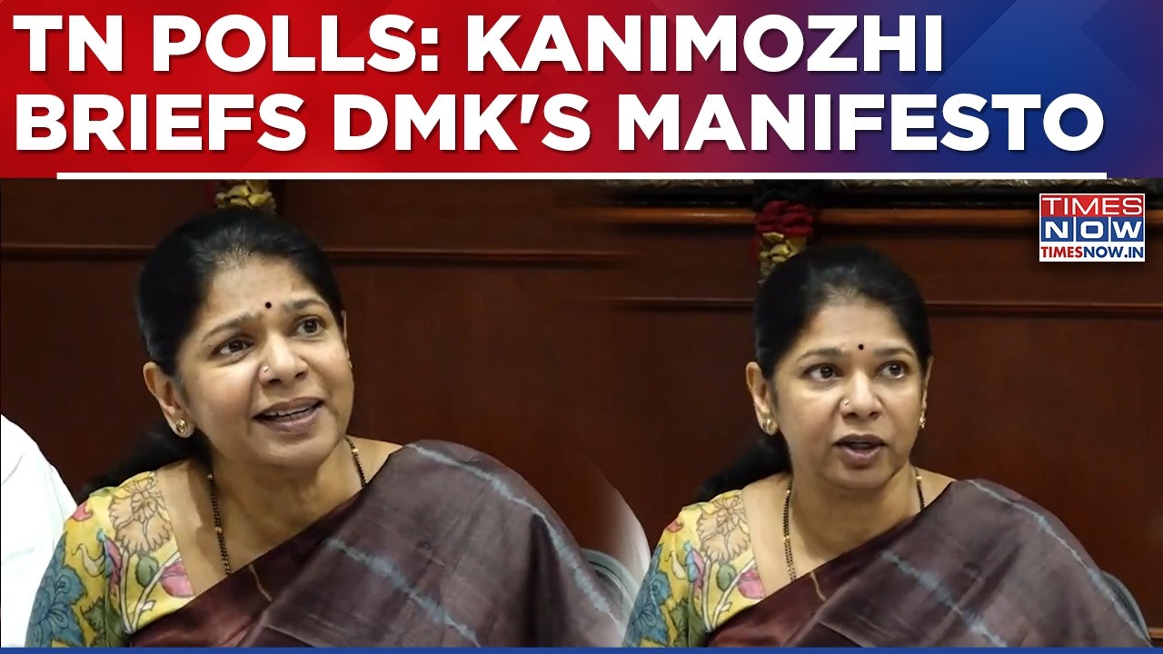 DMK MP Kanimozhi Briefs Media After DMK Releases Manifesto For Tamil Nadu Elections 2026