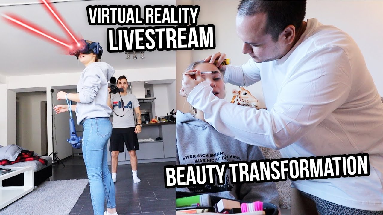 Ich teste das erste Mal VR mit @Marius Angeschrien  und @Michael Adrian styled mich um 😳