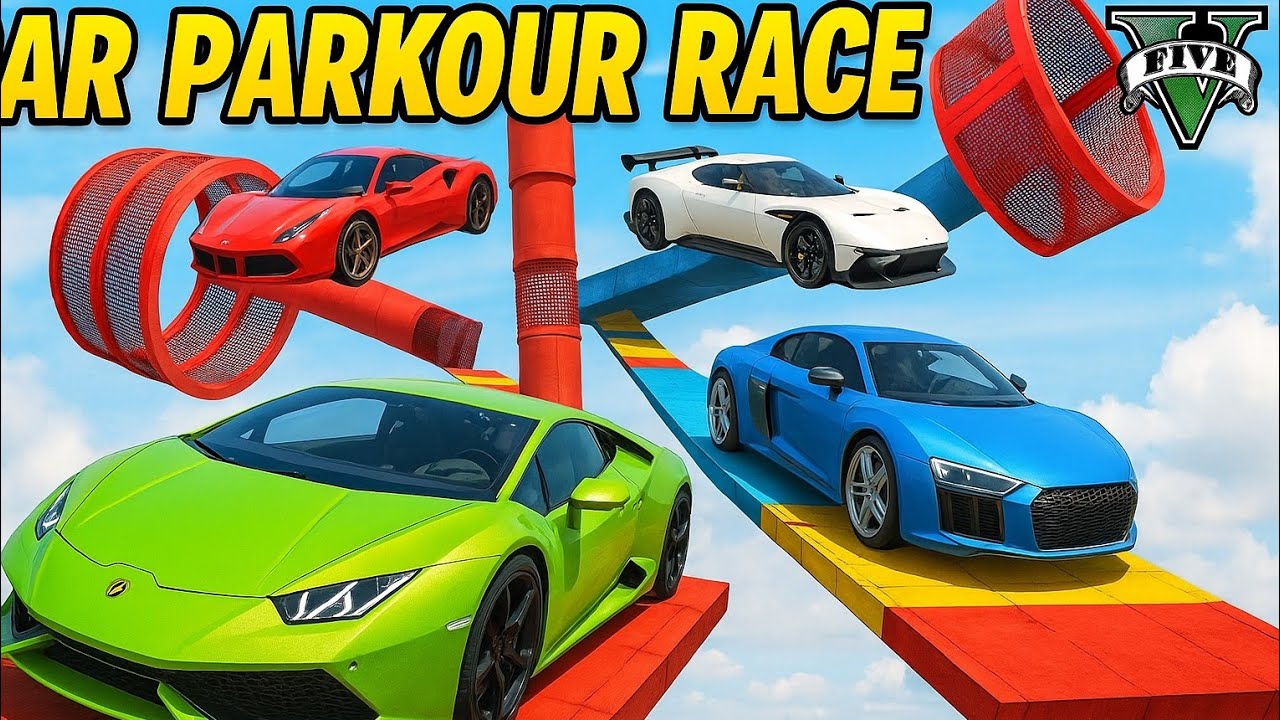  Only 1% Luck Finish GTA V PARKOUR RACE | Impossible Finish | I broken my keyboard 