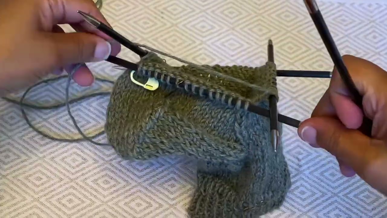 321 Stickning, hur man minskar maskor från hälen.