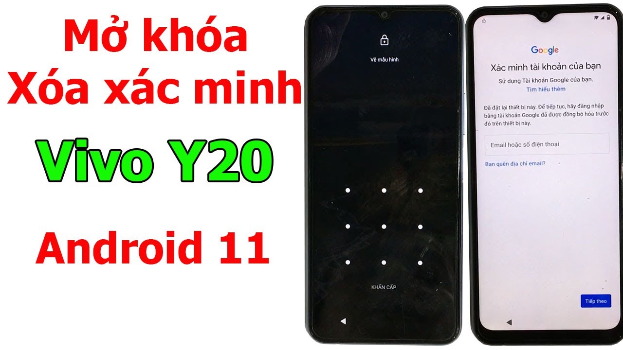Mở khóa và xóa xác minh tài khoản Google trên Vivo Y20 android 11