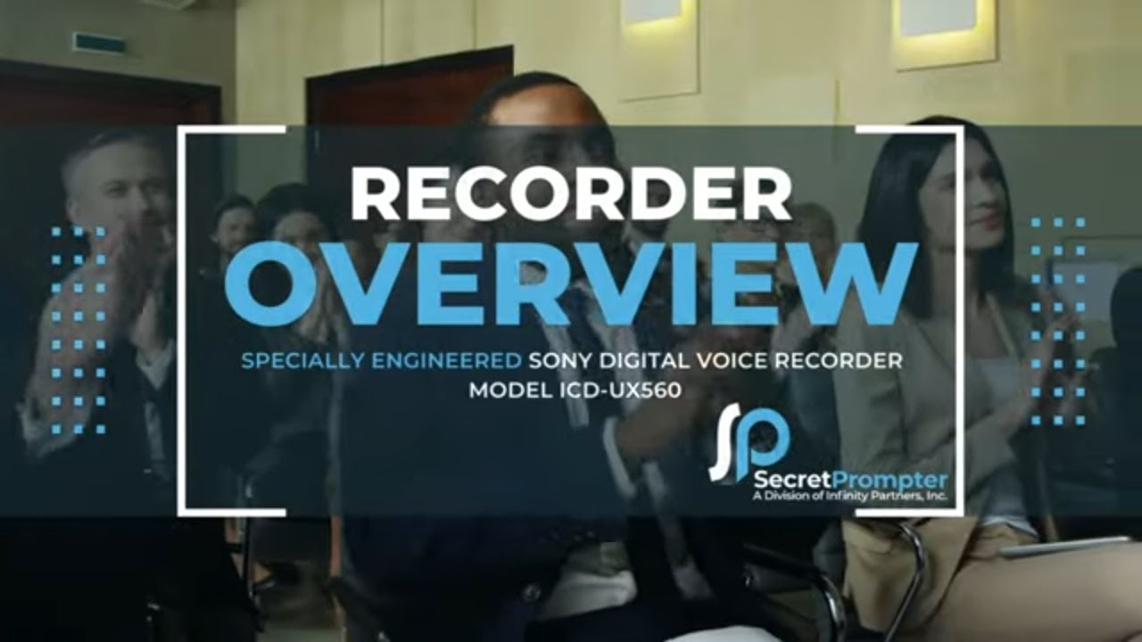 Secret Prompter Recorder Setup - Sony ICD-UX560 Explained