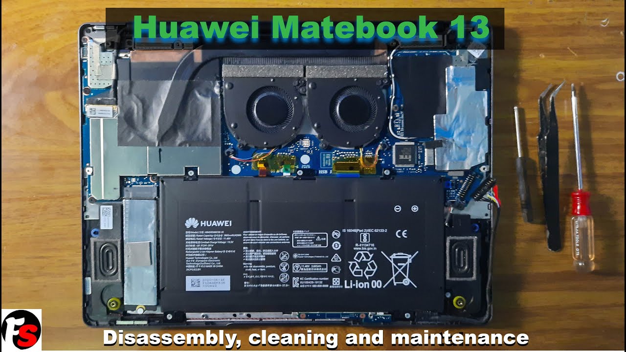 Disassembly, cleaning and maintenance of Huawei Matebook 13