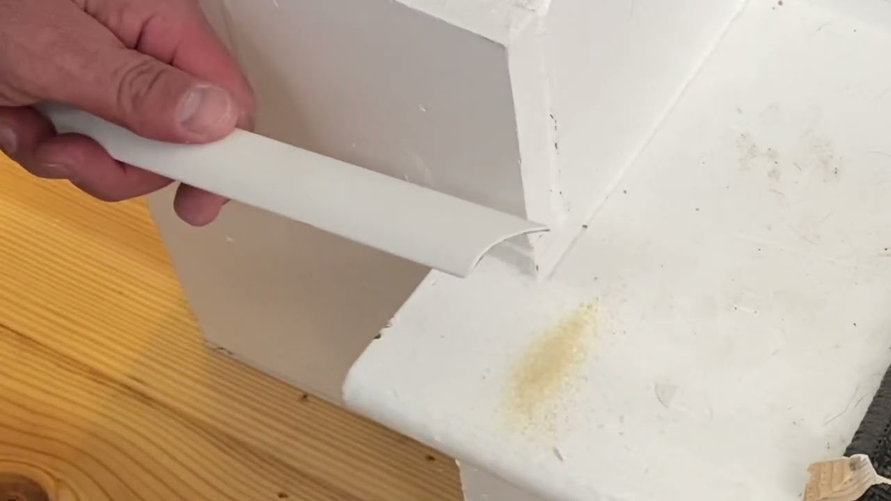 How to use a coping saw to cut quarter round.￼