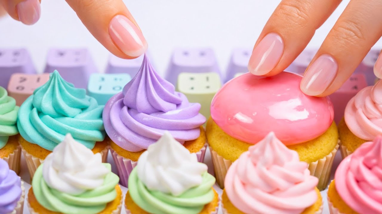 🧁 10 Minutes Cupcake Keyboard ASMR 🍰 Creamy Typing Sounds for Sleep & Relax