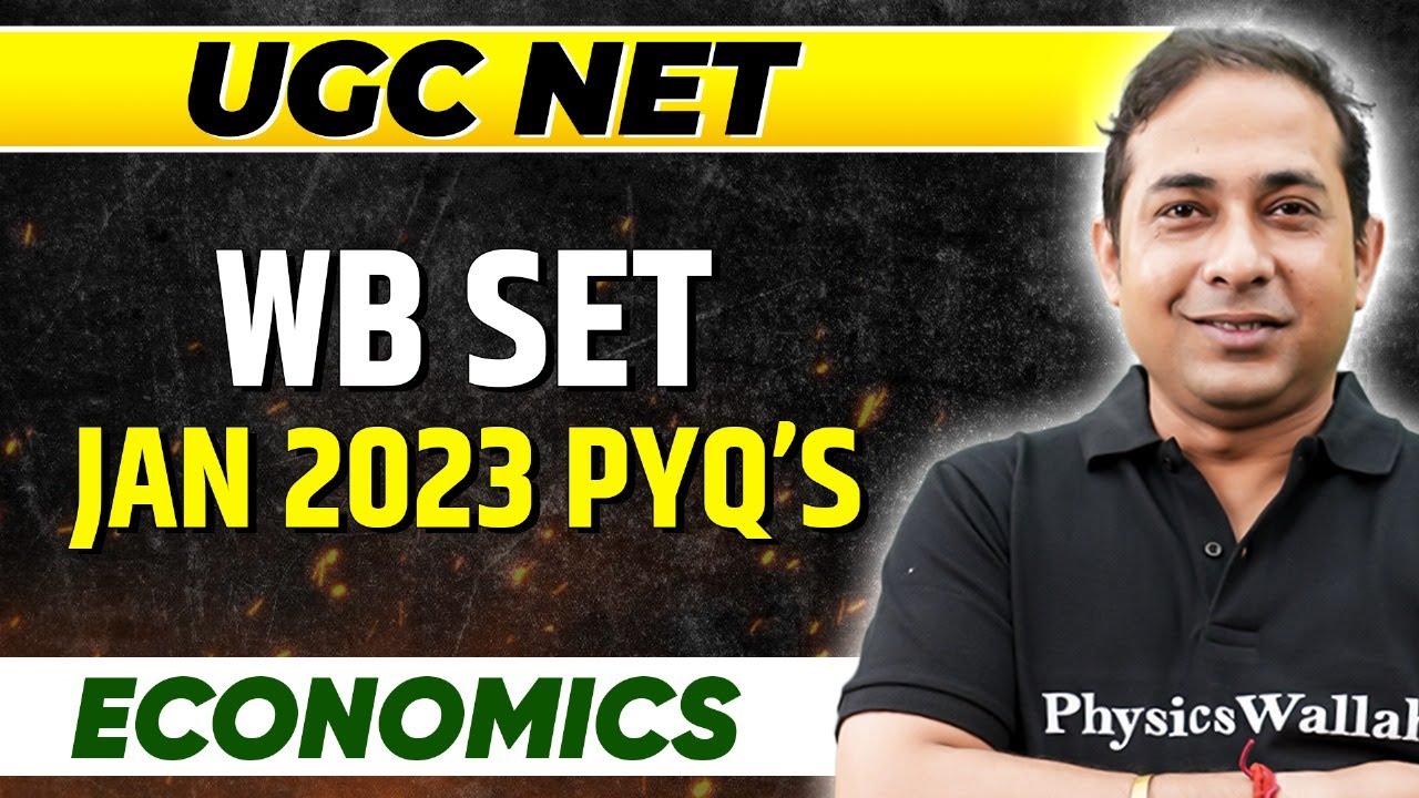 WB SET Economics PYQ of Jan 2023 | UGC NET Economics 2024