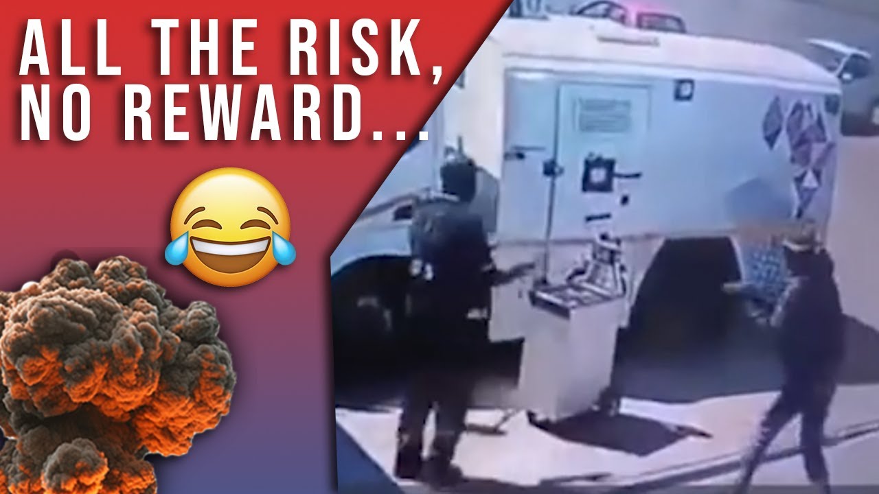 FAILED CASH IN TRANSIT HEIST...DYE BOMB DESTROYS CASH