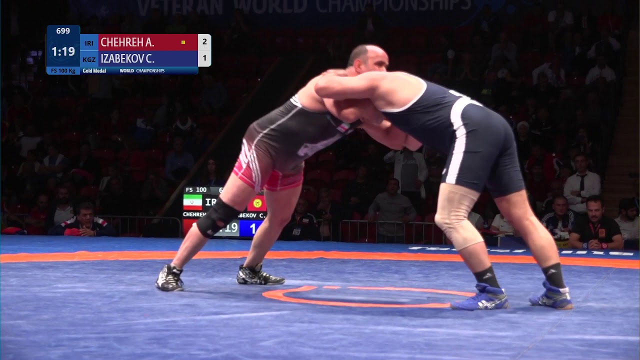 GOLD FS - 100 kg: A. CHEHREH (IRI) v. C. IZABEKOV (KGZ)