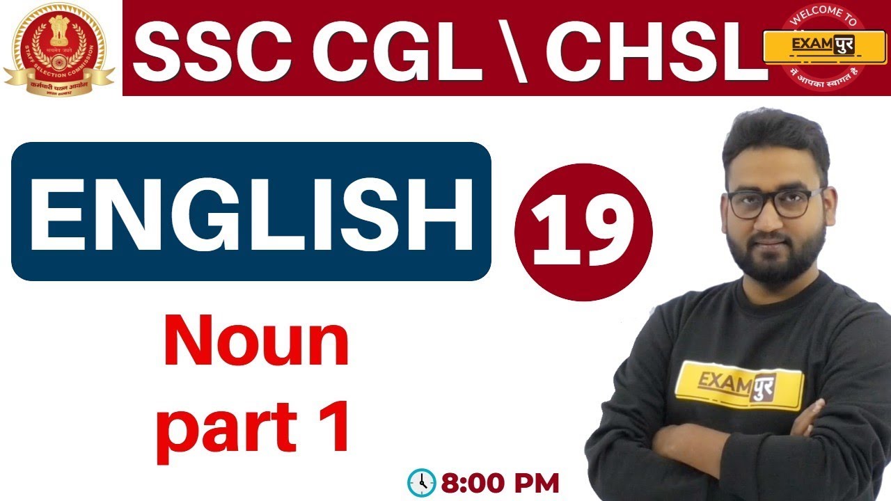 Class 19 ||#SSC CGL \CHSL || English || By Prince Sir ||  Noun (Part-1)