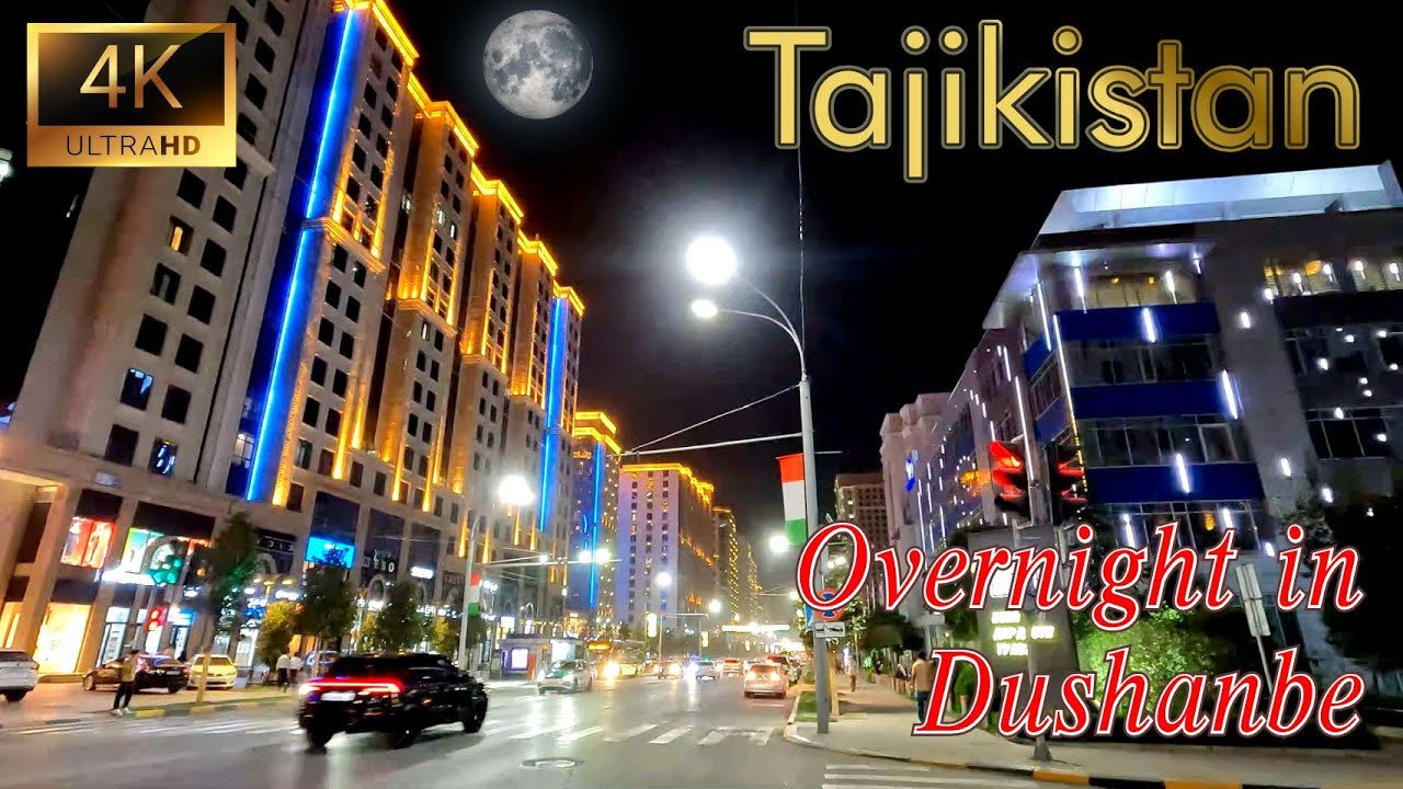 Dushanbe city Tajikistan night. From Sadbarg to Talco building. Said Saidov #tajikistan #dushanbe