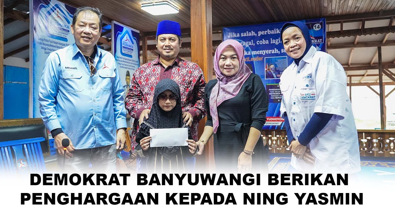 NING YASMIN HARUMKAN BANYUWANGI DI 1 ABAD NU, DEMOKRAT BANYUWANGI BERIKAN PENGHARGAAN