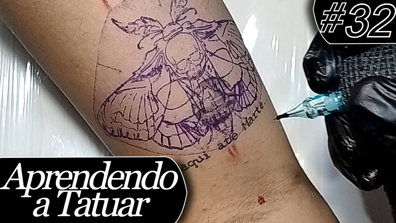Cobrindo Uma Tatuagem Pela Primeira Vez e Sombreando Somente Com Uma 3RL - Aprendendo a Tatuar #32