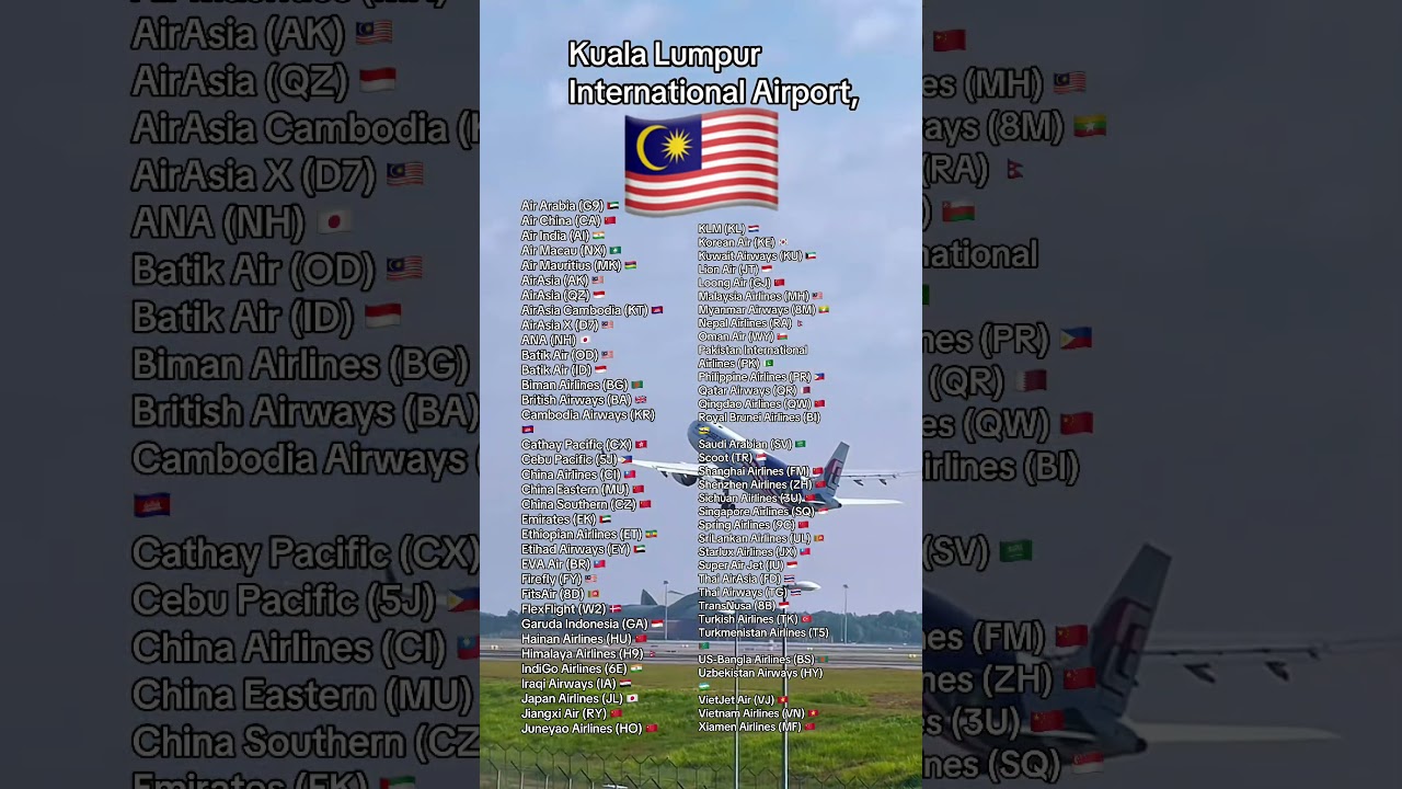 Kuala Lumpur Airport (IATA: KUL, ICAO: WMKK), #aviation #airplane #planespottinglfpo #planespotting